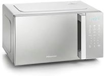 Hisense 700 Watts 20 Litre Silver Digital Solo Microwave Oven With 800W Grill H20MOMSS4HGUK Automatic Defrost, 9 Auto Cook Menus, Clock & Timer, Easy Clean