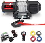 FIERYRED 4500LBS Electric Winch - 12V Towing Winch with Steel Cable ATV Winch Kits for Towing ATV/UTV Off Road Trailer with Wireless Remote Control Mounting Bracket