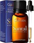 Gya Labs Santal Diffuser Oil Fragrance Oil Blend - Natural Aromatherapy Sandalwood Essential Oils for Diffusers for Home - Santal Perfume Oil for Car & Office Diffuser Scent - 100% Pure (10 ml)