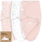 3-Pack Baby Swaddle Sleep Sacks with Zipper - Newborn Swaddle Sack, Baby Swaddles Sleep Sack 0-3 Months,Wearable Blanket Baby,Baby Swaddle Blanket Wrap,Swaddle Sack,Easy Change Swaddle (ABC Land Rose)