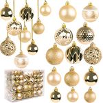 Artmag Christmas Ornaments Set, 100 pcs Christmas Tree Decorations Set Shatterproof Christmas Balls Ornaments for Wedding Holiday Christmas Decorations Indoor and Outdoor (Champagne)