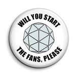 Crystal Maze Quote Fridge Magnet - Cult TV Novelty Memo Board Noticeboard Magnet - Will You Start The Fans, Please Quote Magnet - Crystal Maze Experience - 90's TV Memorabilia - Stocking Filler - Secret Santa