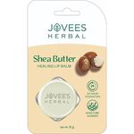 JOVEES Herbal Shea Butter Healing Lip Balm | 24 Hour Hydration | Heals Dry And Flaky Lips | Gives Soft And Supple Lips 8G, Off White