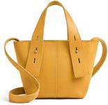 S-ZONE Leather Crossbody Bags for Women Mini Tote Purses Small Satchel Top-Handle Handbags with Adjustable Strap