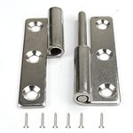 2pcs Lift Off Hinge Small Slip Joint Flag Hinges-Lift Off Right Handed Lid Door - 3inch Long 6 Holes Lift Off Hinge