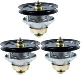 BOSFLAG 3 Pack AM131680 Spindle Assembly with M140059 Pulley Replaces John Deere AM131680, AM124498, AM135349, AM144377 for John Deere GX255, LT180, LX200, GT225, GT235, X300, Z425, Z435 Lawn Tractors