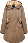 Orolay Women's Thicken Fleece Lined Parka Winter Coat Hooded Jacket with Pockets Kangaroo XS