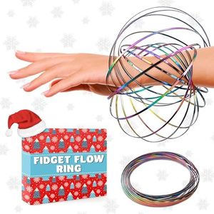 Flow Ring Spinner Ring Arm - Stainless Steel Spring Metal Sensory Rings Flow Magic Flow Bracelet Spinner Rainbow Rings - Rainbow Bracelet Metal Geometric Spinning Bracelet
