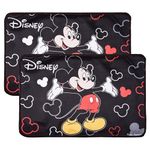 Heart Home Disney Mickey Door Mat | Floor Door Mat | Door Entrance Mat | Anti-Slip Door Mat | Door Mats for Outdoor & Indoor | Door Mat for Living Room | Pack of 2 | Black