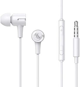 Auriculares intrauditivos Edifier P205 con micrófono y Control en línea, Auriculares estéreo con Cable de 3,5 mm Auriculares para Auriculares - Blanco
