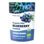 LOOV Organic Wild Blueberry Powder - 15-Day Supply, 3.2 Oz, Good for Smoothie & Breakfast, Freeze-Dried, from Northern Europe, No Added Sugar