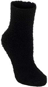 World's Softest Spa Cozy Quarter Sock,Black,One Size