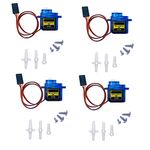 4PCS SG90 Servo Motor Micro Servo 9G Servo Motor for RC Robot Arm Helicopter Airplane Remote Control (4X)