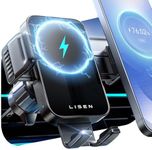 LISEN Car Phone Holder Wireless Charger [No Shake] 15W Wireless Charger For Car Phone Holder Air Vent For iPhone 17/16/15/14/13/12＆Samsung Galaxy Ultra/S25/S24/S23/S22 A16 Fold 7 Note 20 Pixel 8 LG