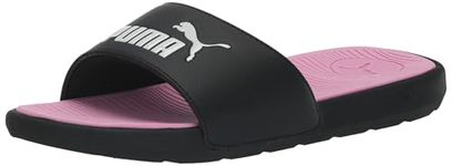 PUMA Women's Cool Cat 2.0 Slide Sandal, Black-white-pale Pink, 8