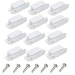 Door Catch,Cupboard Magnetic Door Catch for Cabinet 12PCS +52 Pcs Screws Kit Heavy Duty Magnet Catches Kitchen Latch Small Home Furniture Wardrobe White