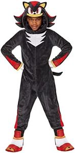 Spirit Halloween Sonic the Hedgehog Kids Shadow Jumpsuit Costume | Officially Licensed |Gaming Costume | Shadow Cosplay - XS