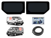 Van Demon Side Window Set for Renault Trafic (01-14) Left & Right Dark Tint Glass Fixed Windows