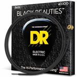 DR Strings BLACK BEAUTIES™ - BLACK Coloured Bass Strings: Light 40-100