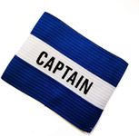 Fitness Health Football Band Soccer Captain's Armband Design Captain Band for Adult and Youth, 5 Colours Available for Multiple Sports, Elastic Arm Band for Captain (Blue - Kids)