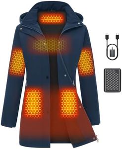 Women Long Heated Jacket Battery Pack Ladies Coat Christmas Xmas Birthday Unique Gift Ideas Elderly Bonus Wife Husband Girlfriend Gf Mom Work Busy Useful Who Have Everything Good Red Plus 3xl 4xl