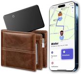 Wallet Tracker Card - Wireless Charging Wallet Finder, IP67 Waterproof, Works with Apple Find My (iOS Only) - Ideal Item Tracker for Wallets, Luggage Tags, Phones, Passports and More