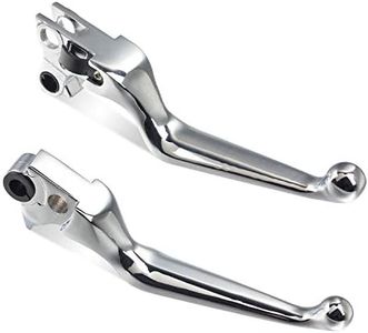 NTHREEAUTO Chrome Brake Clutch Lever Motorcycle Hand Levers Compatible with Harley Sportster 883 1200 Dyna Touring Road King Heritage Softail Fat Bob