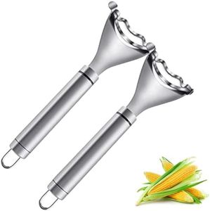 2PCS Corn Planer Cutter Thresher Peeler, Corn Thresher Cob Stripper Tool,Stainless Steel Corn Thresher