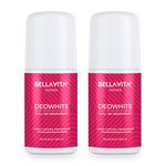 BELLAVITA Deo White Natural Underarm Roll On Deodorant for Women |Control Odour|Alcohol-Free| Antiperspirant for Long Lasting Freshness, 50ml Each (Pack of 2)