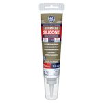 GE Advanced Silicone Caulk for Kitchen & Bathroom - 100% Waterproof Silicone Sealant, 5X Stronger Adhesion, Shrink & Crack Proof - 2.8 fl oz Tube, Clear, 1 Pack