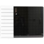 Viztex® Glacier Polar White & Jet Black Plan & Grid Glass Dry Erase Board - 17" x 23"