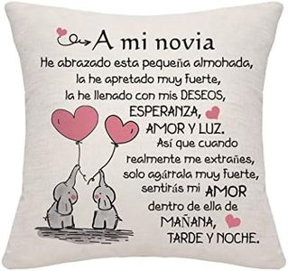 Bommex Regalo de Novia Funda de Cojín para Novia de Novio Novia Regalo de Cumpleaños Día de San Valentín Aniversario (Novia)