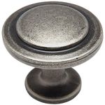 Cosmas 5560WN Weathered Nickel Cabinet Hardware Round Knob - 1-1/4" Diameter - 10 Pack