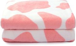 Cute Fleece Blanket Pink Strawberry Soft Throw Blanket Lavenderblush Girls Blanket Lightpink Gifts Decor for Kids Women Teenage Birthday Christmas