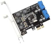 Mustpoint PCI-E X1 to 2 Ports 19 Pin USB 3.0 Header PCI Express to Dual 20 Pin USB 3.0 Card