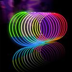 Glow Fever Glow Sticks Bulk 100ct 22'' Glow Necklaces with Connectors, Neon Light Sticks for Party Festivals Raves Concert Birthday Wedding, Tri-color