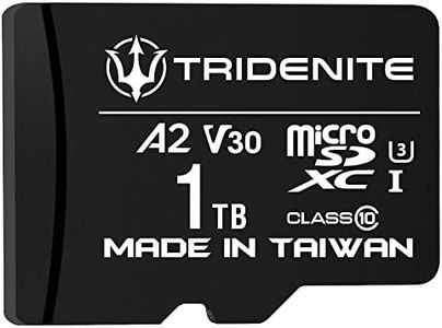 TRIDENITE 1TB Micro SD Card, MicroSDXC Memory for Nintendo-Switch, GoPro, Drone, Smartphone, Tablet, 4K Ultra HD, A2 UHS-I U3 V30 C10, Up to 100MB/s Read, with SD Adapter
