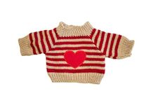 Teddy Tastic Cosy Love Heart Jumper Knitted Jumper Teddy Outfit Fits 16" / 40cm Teddy Bears NEW Make a Bear Outfit