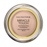 Max Factor Miracle Touch Foundation, New and Improved Formula, SPF 30 and Hyaluronic Acid, 38 Light Ivory