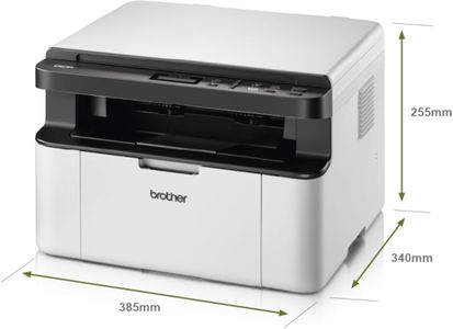 Brother DCP-1610W Mono Laser All-in-One Printer – Wireless, Compact A4, White