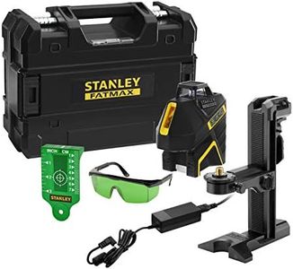 Stanley FatMax 360 Grad Kreuzlinienlaser SLGi-2V grün FMHT77617-1 (mit grüner Diode, für Innen- & Außenbereich, selbstnivellierend, IP54, inkl. Zubehör, Ladegerät & Aufbewahrungsbox)