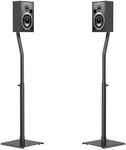 Universal Speaker Stands - Height Adjustable Extend 34" to 46" for Satellite Speakers and Small Bookshelf Speakers up to 8 lbs Per Stand , 1 Pair Floor Stand for Sony Vizio Bose JBL Yamaha