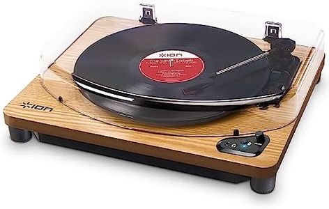 ION Audio Air Lp - Platine Vinyle Bluetooth à Trois Vitesses (33, 45 Et 78 Tours) avec Conversion Usb - Finition Bois