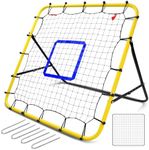 Eastgoing Baseball and Softball Rebounder Net,3.3×3.3FT Baseball Pitching Net with Pitching Target,Multi-Angle Bounce Back Net for Volleyball Rebounder, Soccer Rebounder