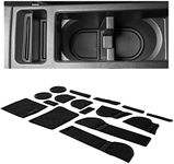 CupHolderHero fits Subaru Crosstrek 2013-2017 and Subaru Impreza 2012-2016 Accessories Premium Custom Interior Non-Slip Anti Dust Cup Holder Inserts, Center Console Liner Mats 22pc Set (Solid Black)