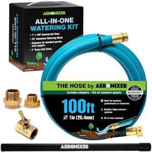 Aeromixer THE HOSE 1 Inch Garden Hose 100 Ft All-In-One Watering Kit