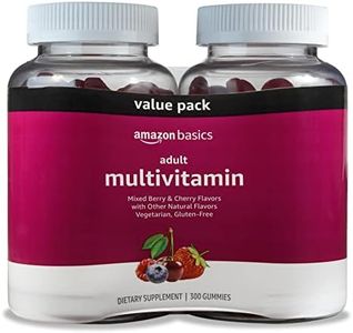 Amazon Basics Adult Multivitamin for Men & Women, 300 Gummies with Vitamins A, C, D, E, B-6 and B-12, 150 Count (Pack of 2) (150 Day Supply) (Previously Solimo)