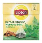 Lipton Morocco Mint (Mint and Spices) Tea Bags - Sealed Boxes of 12 x 20 Bags = 240 Pyramid Tea Bags