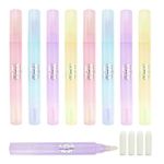 8 PCS Nail Polish Corrector Pens,with 24 Replacement Tips,Nail Art Remover Pen,Nail Corrector Pen Nail Edge Cleaning Pen Refillable