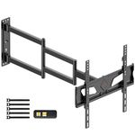 WHYFONE Long Arm TV Wall Bracket, Corner TV Wall Mount with 845mm Swiveling Articulated Arm, 180° Rotatable Full Motion TV Bracket with Tilt Extend for 26-60 Inch TVs up to 35kg, Max VESA 400x400mm